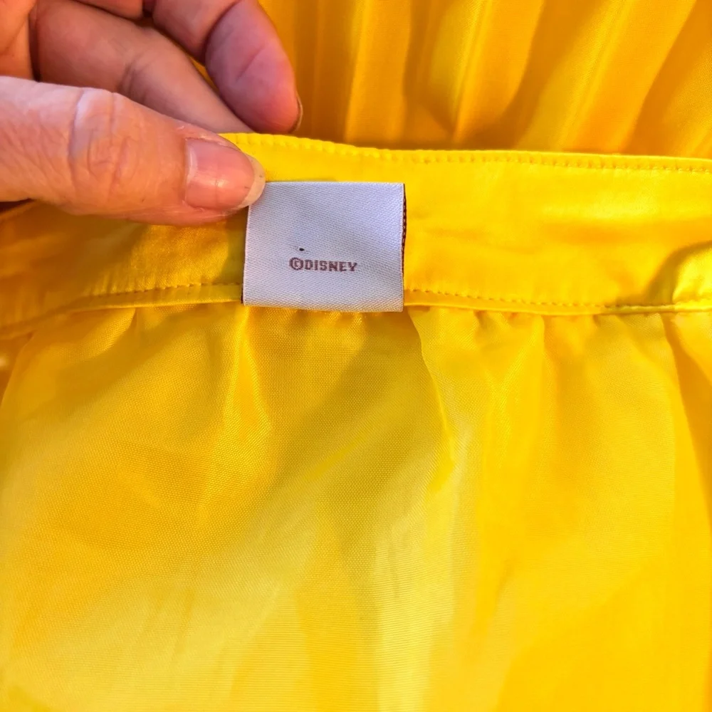Disney Princess Vibrant Yellow Pleated A-Line Skirt‎ Size Small